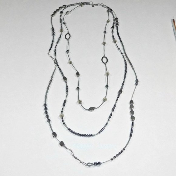 Silpada Dewdrops hematite & sterling silver multi strand necklace (N2097) - Picture 3 of 3